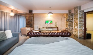 Executive appartement | Verduisterende gordijnen, een strijkplank/strijkijzer, gratis wifi