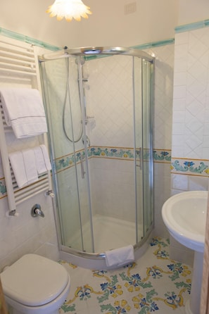 Double Room, Balcony | Bathroom shower
