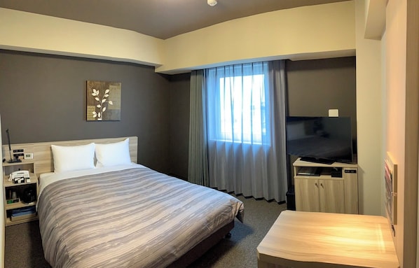 Desk, free WiFi, bed sheets - Hotel Route Inn Kamisu (Kamisu)