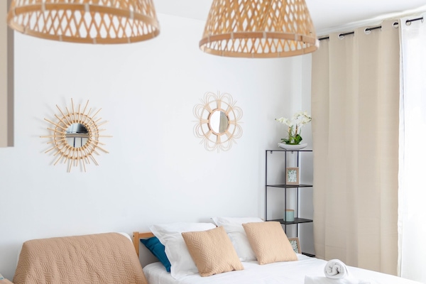 Estúdio luxo, 1 cama Queen e sofá-cama, terraço (5) | Individualmente decorados, individualmente mobiliados, cortinas blackout