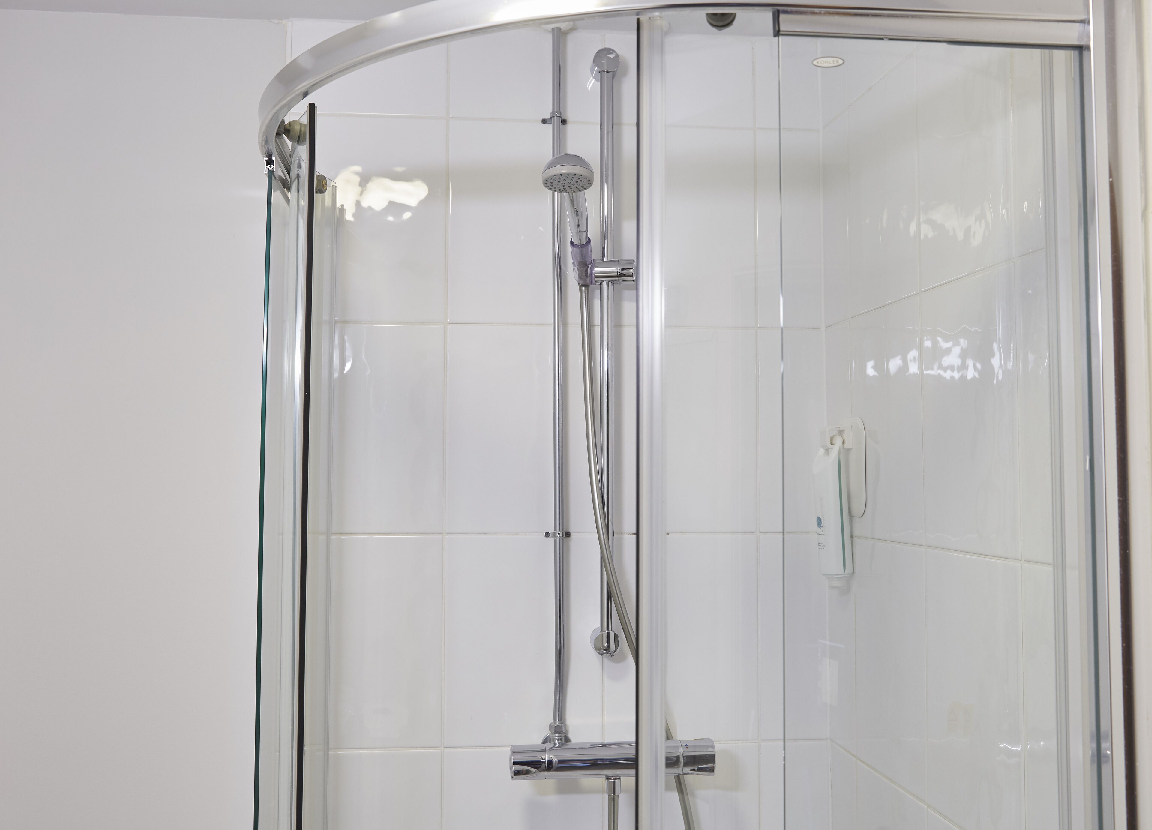 double room | bathroom | combined shower/bathtub, hair dryer, towels, soap