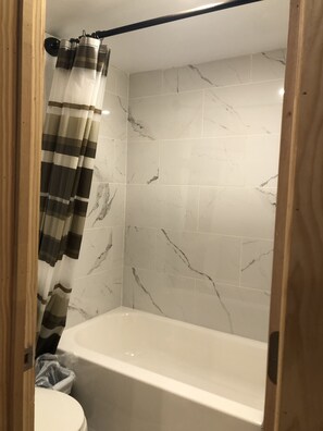 Bathtub, toilet paper