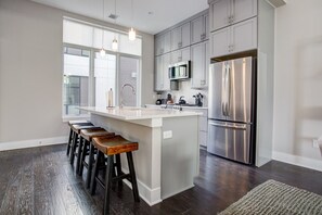 Fridge, microwave, oven, stovetop - Stealing Home | Downtown Asheville Condo with Private Rooftop (Asheville)