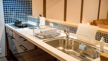 Villa Silktree | Private kitchenette | Fridge, microwave, stovetop, electric kettle