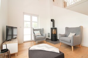 Télévision, cheminée