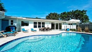 Outdoor pool, a heated pool