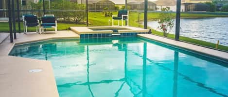 A heated pool