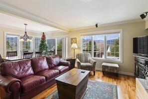 House | Living room | TV, fireplace, DVD player - 622a Topnotch (Stowe)