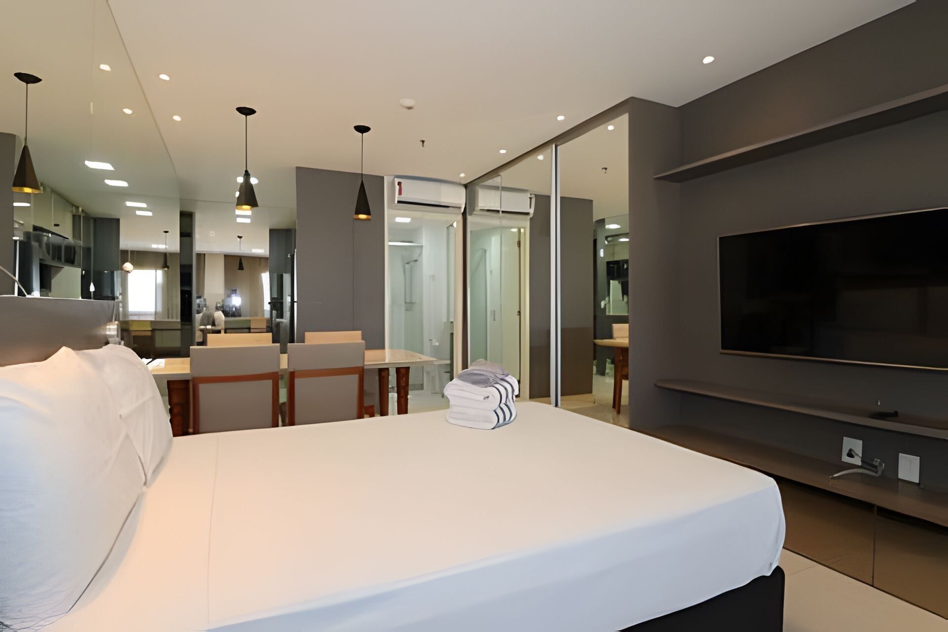 Apartamento básico (533811) | 1 quarto, roupas de cama premium, Wi-Fi de cortesia, roupa de cama