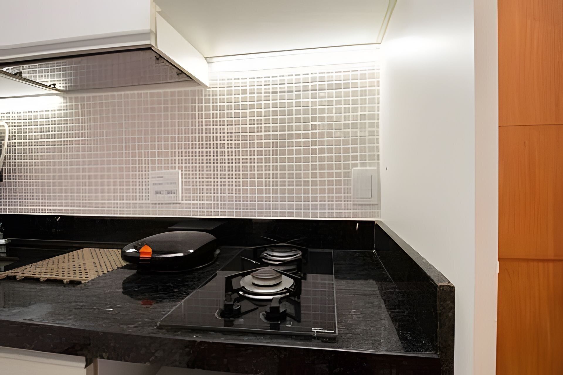 Apartamento | Cozinha privada | Geladeira, micro-ondas, chaleira elétrica