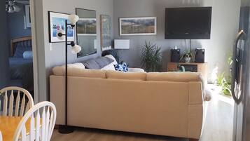 Smart TV, Hulu, DVD player, books