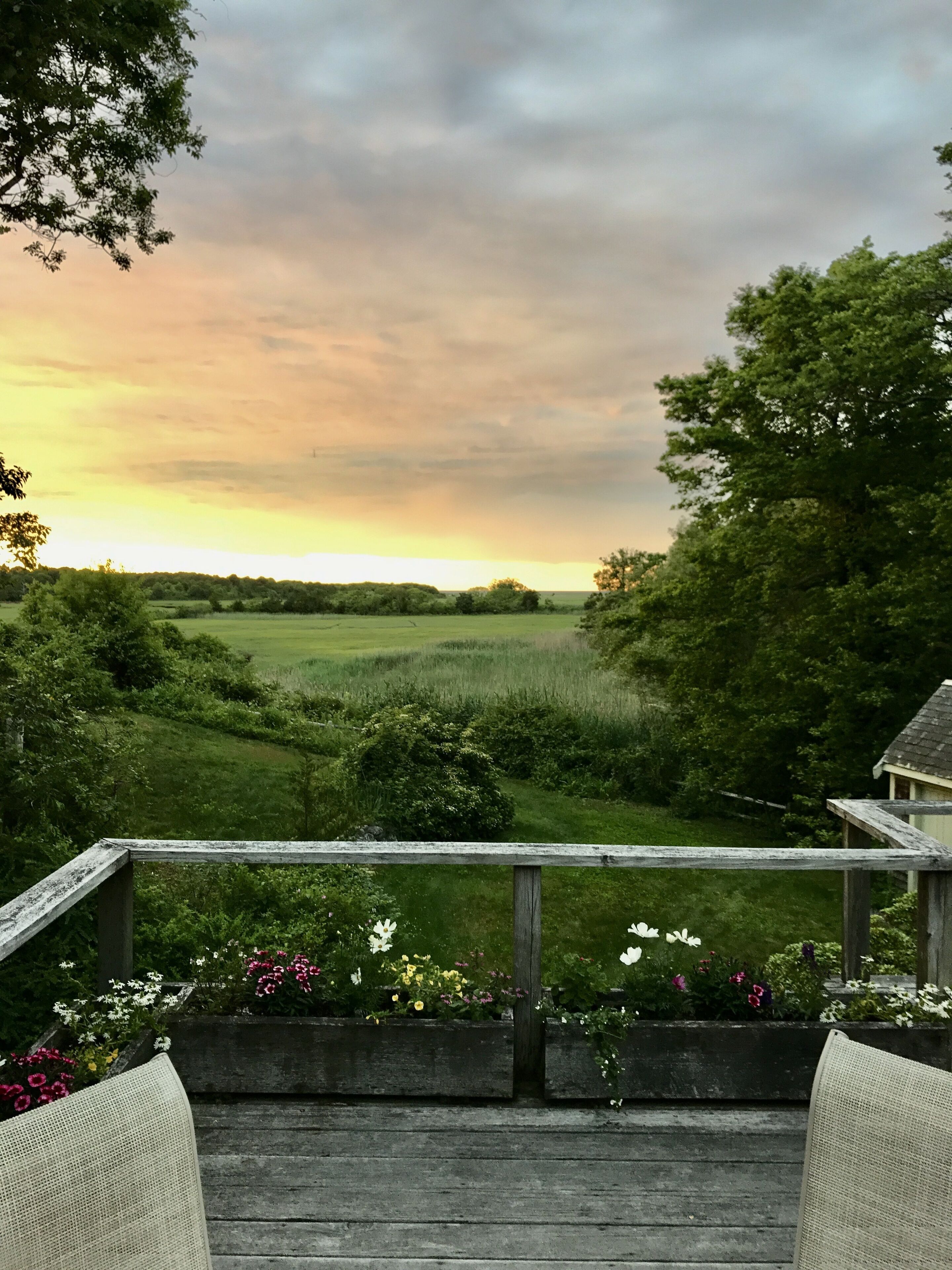 Beautiful sunset views from the back deck.