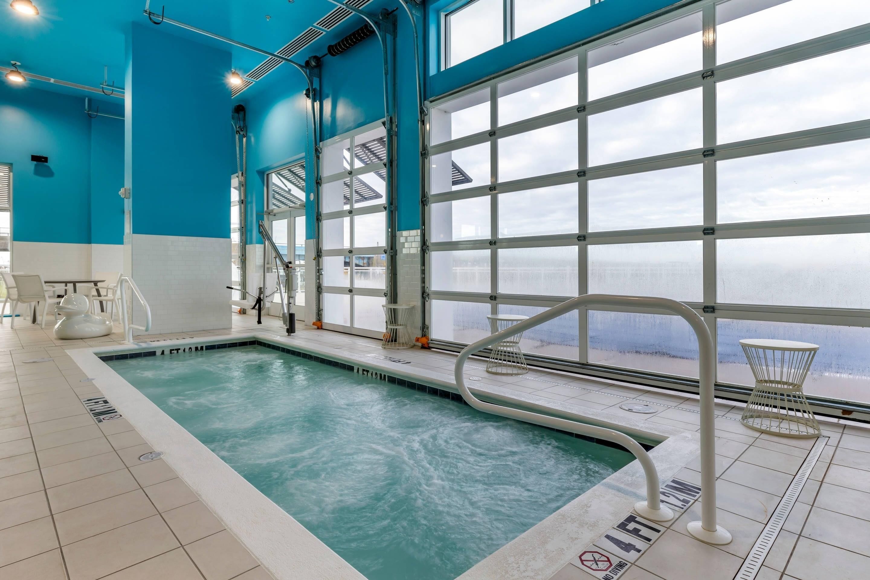 Indoor pool, seasonal outdoor pool