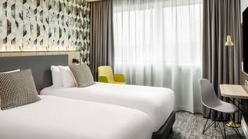 Klassieke kamer, 2 eenpersoonsbedden | Lakens van Egyptisch katoen, luxe beddengoed, Select Comfort-bedden