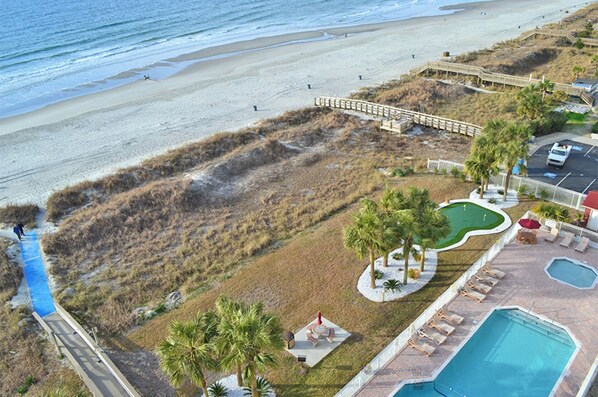 Outdoor pool, a heated pool - Two Bedroom Ocean Front Luxury Condo, Myrtle Beach, South Carolina 1890830 (North Myrtle Beach)