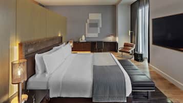 Cobertura, 1 cama King, vista para a cidade, no canto | Roupas de cama premium, camas com colchões pillow-top, frigobar