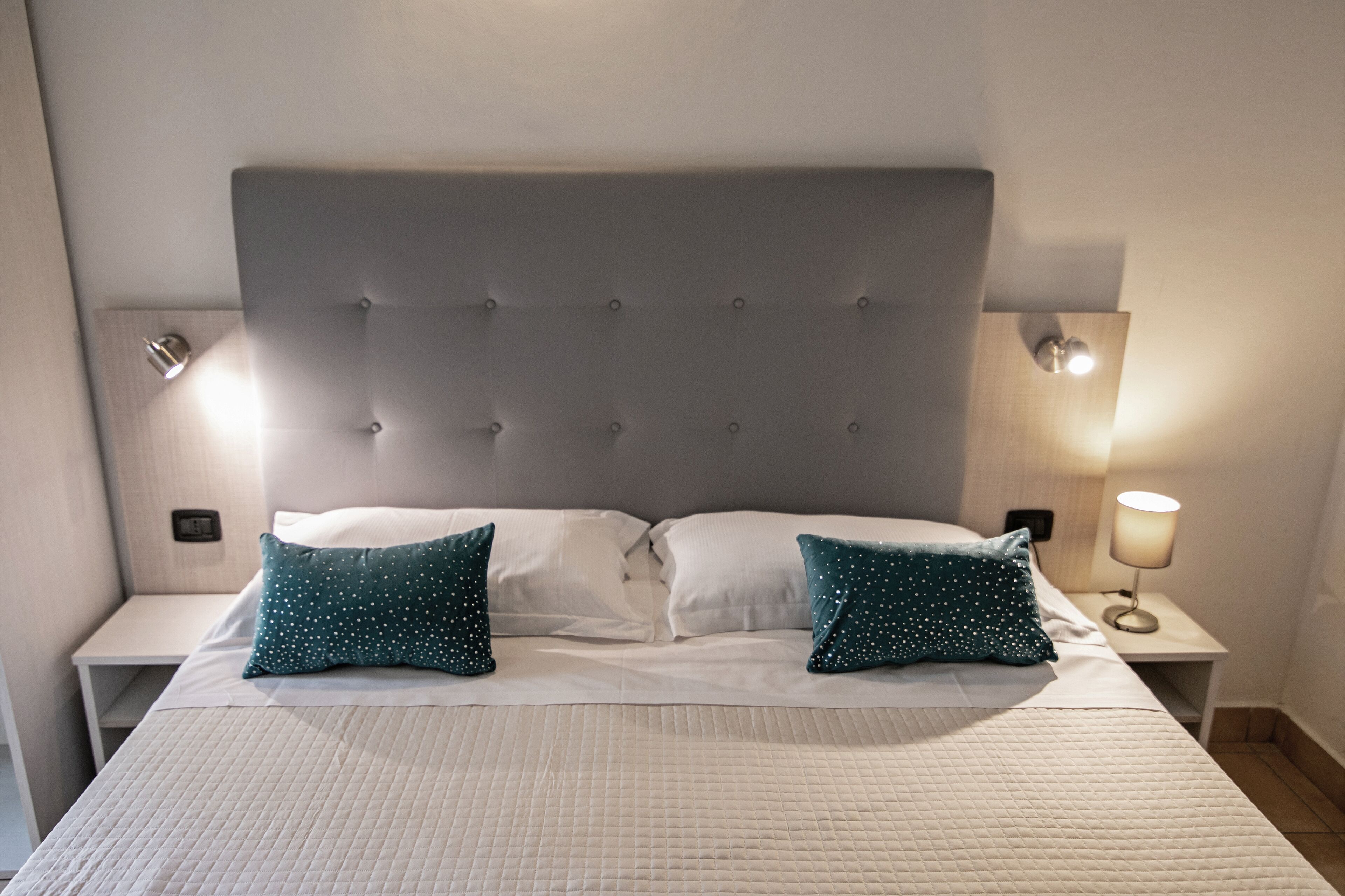 Hypo-allergenic bedding, down comforters, in-room safe