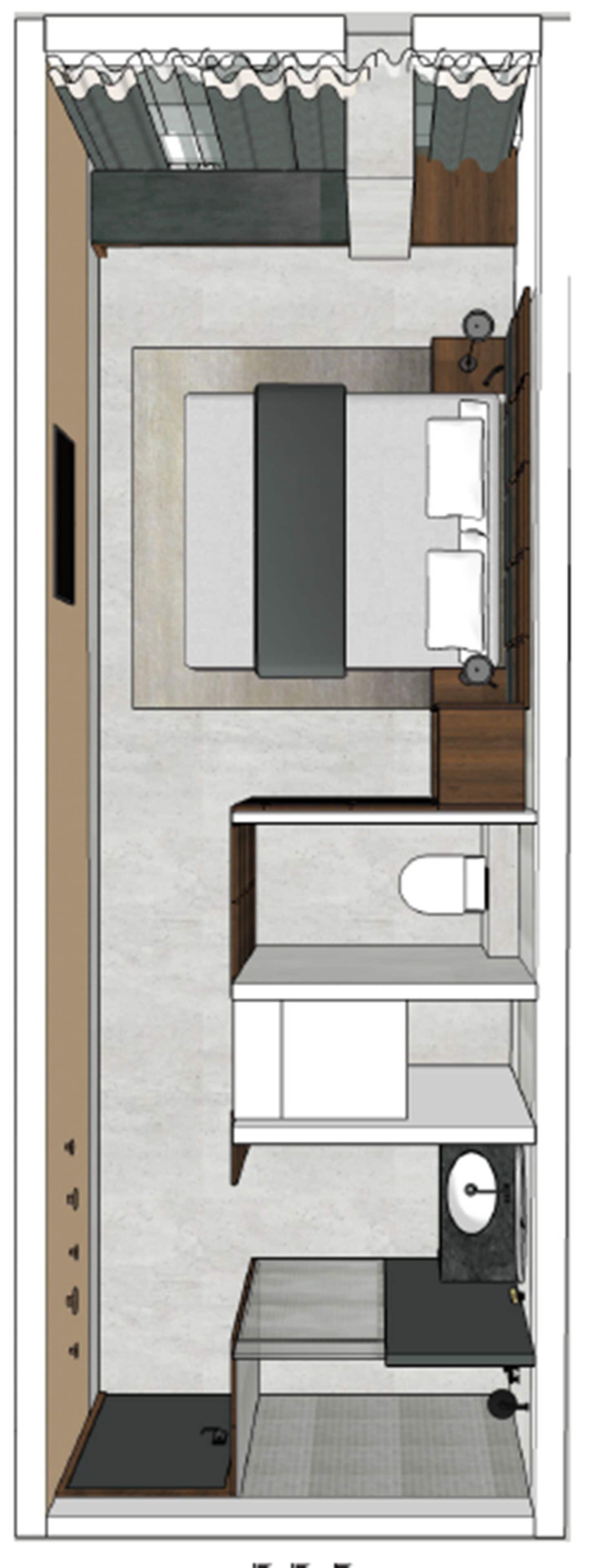 comfort twin room | floor plan