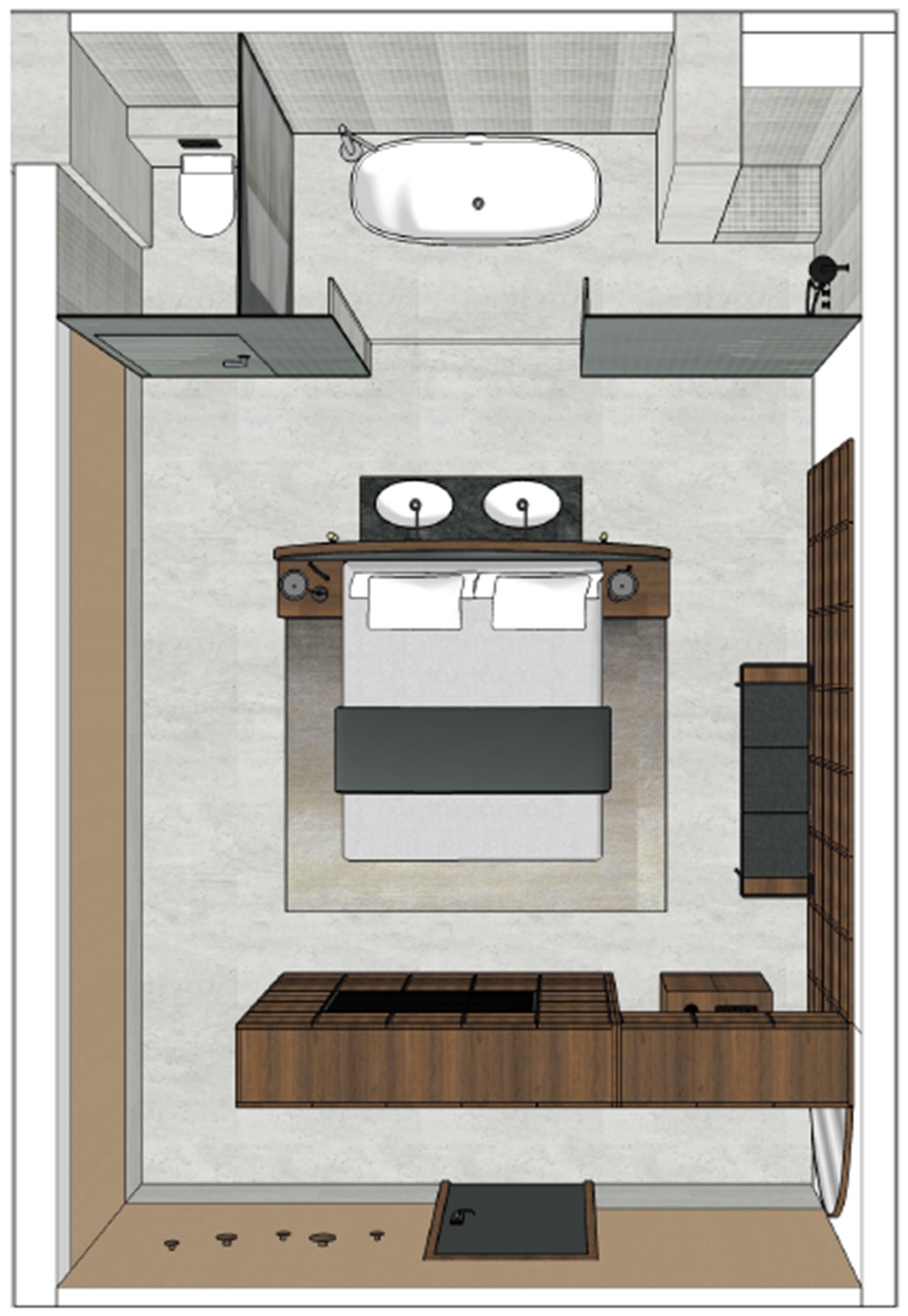 junior double room, no windows | floor plan