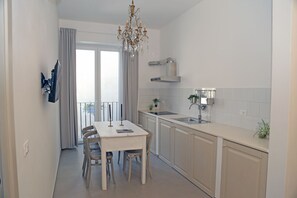 Suite | Cuisine privée | Surface de cuisson, cafetière-théière, chaise haute