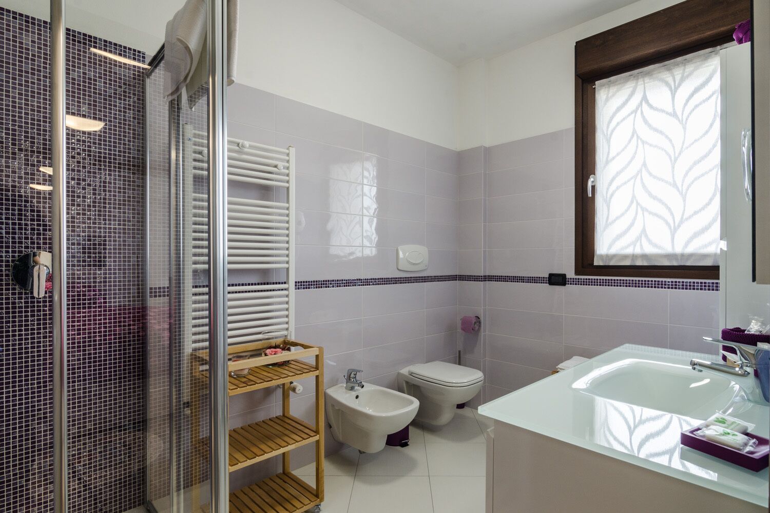 Dusche, Haartrockner, Bidet, Handtücher