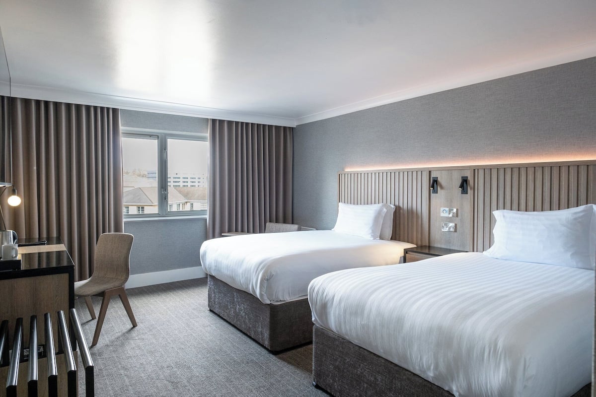 Standard Room, 2 Double Beds | 1 bedroom, in-room safe, desk, laptop workspace
