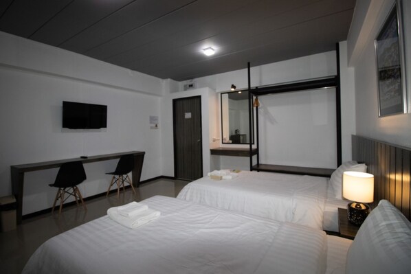 ห้องสแตนดาร์ดทวิน | โต๊ะทำงาน, Wi-Fi ฟรี, ผ้าปูที่นอน