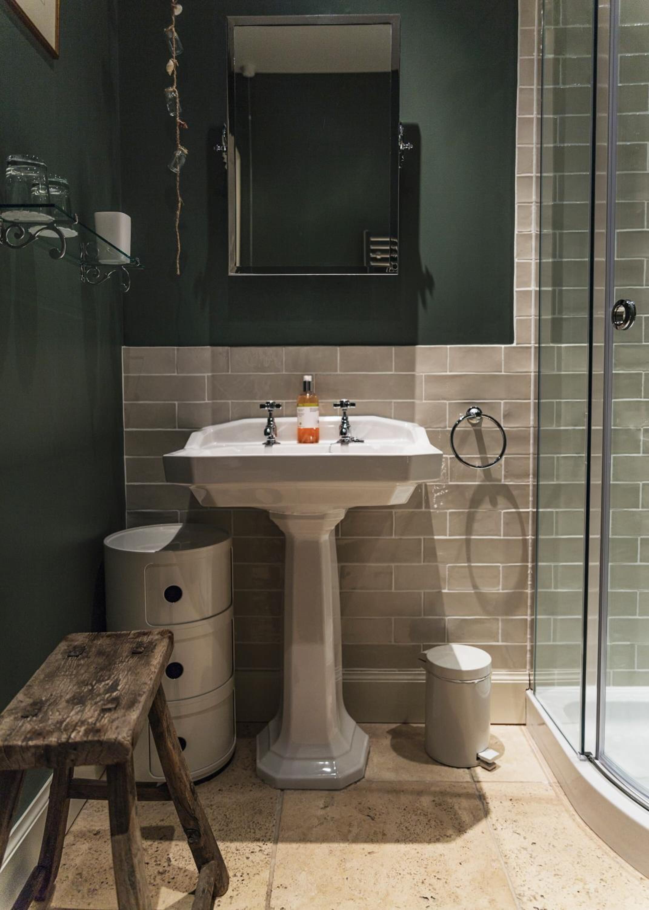 Designer toiletries, hair dryer, bathrobes, towels