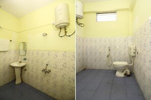 Dusche, kostenlose Toilettenartikel, Handtücher