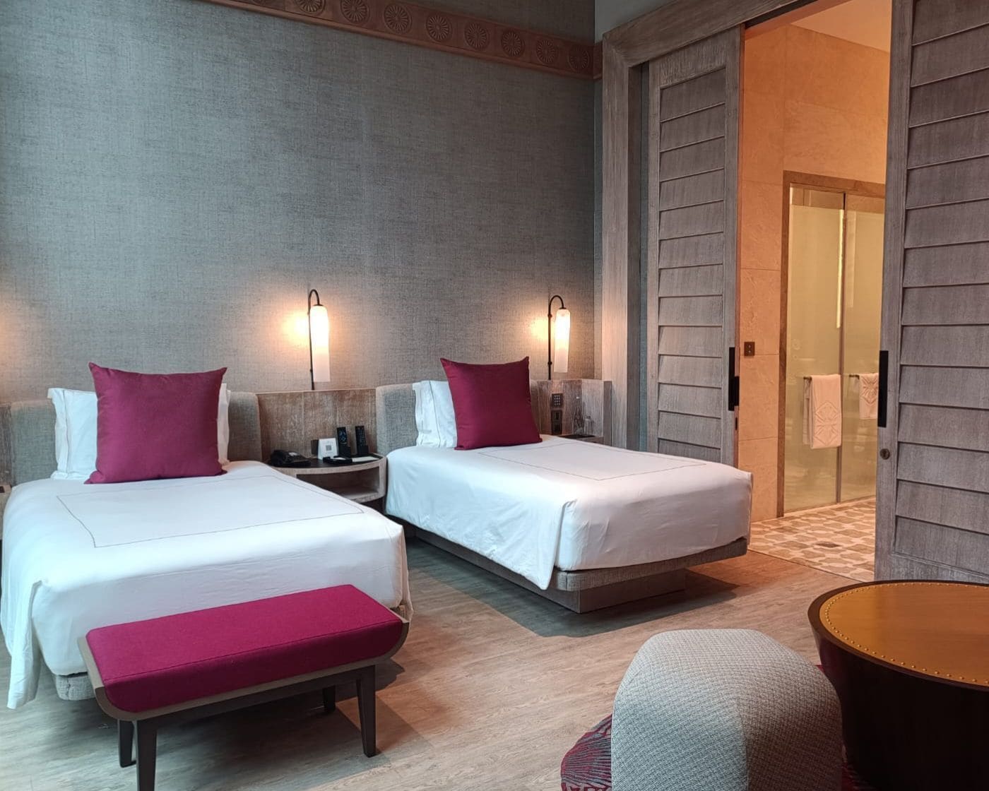 suite (hospitality) | bathroom | rainfall showerhead, eco-friendly toiletries, hair dryer, bathrobes