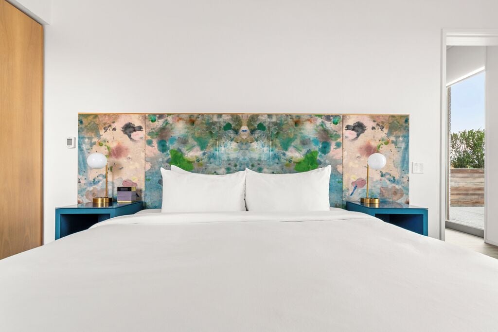 suite, 1 king bed with sofa bed, accessible, balcony | 1 bedroom, premium bedding, down duvets, minibar