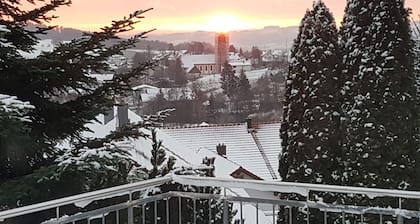 Ferienwohnung am Hang mit toller Aussicht auf den Nationalpark Bayerischer Wald