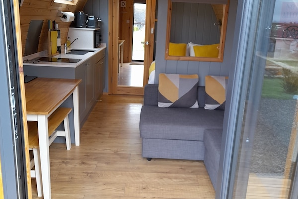 Luxe huisje | Luxe beddengoed, verduisterende gordijnen, beddengoed