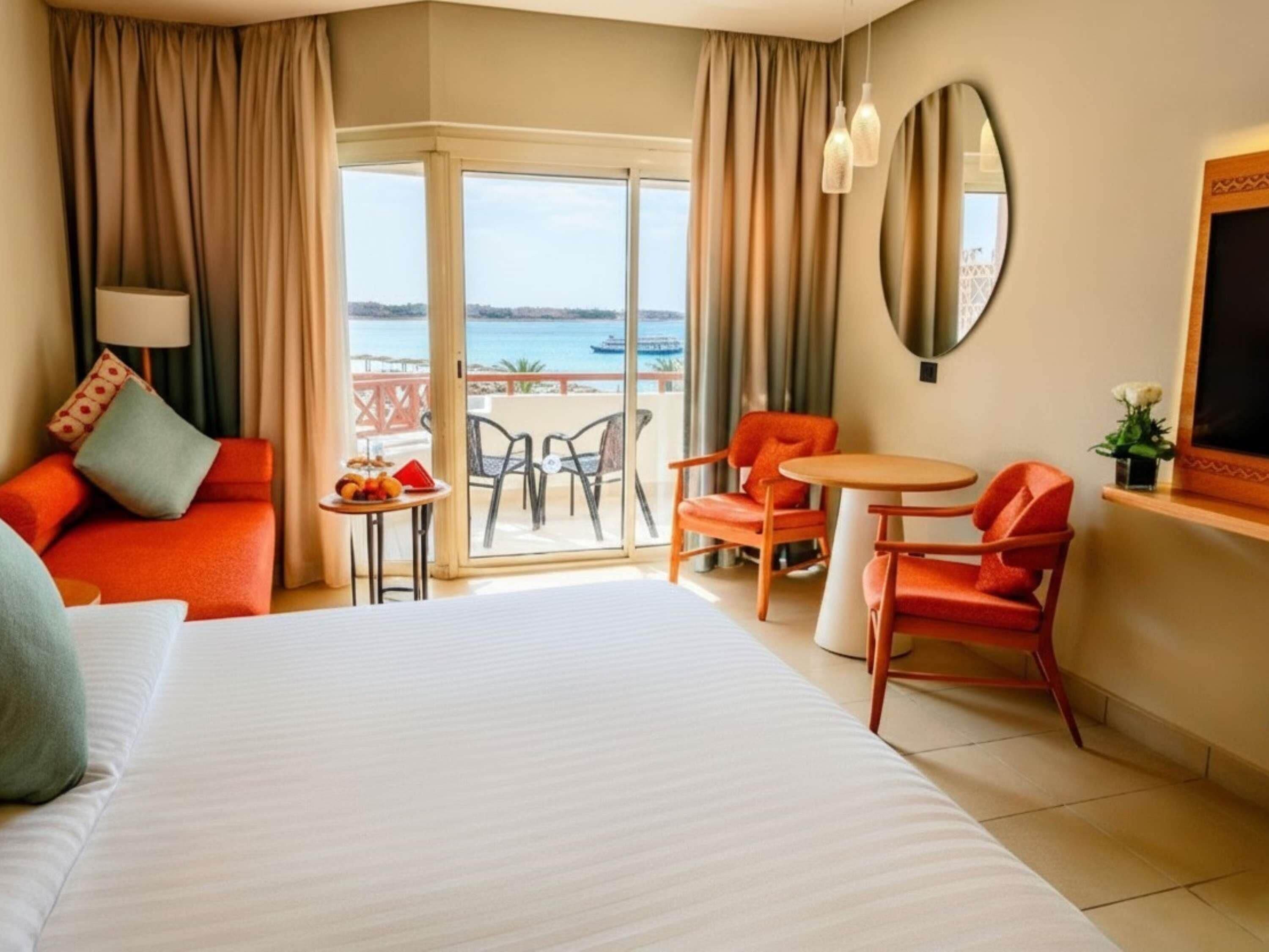 Svit Executive - 1 kingsize-säng - havsutsikt | Minibar, värdeförvaringsskåp på rummet och strykjärn/strykbräda