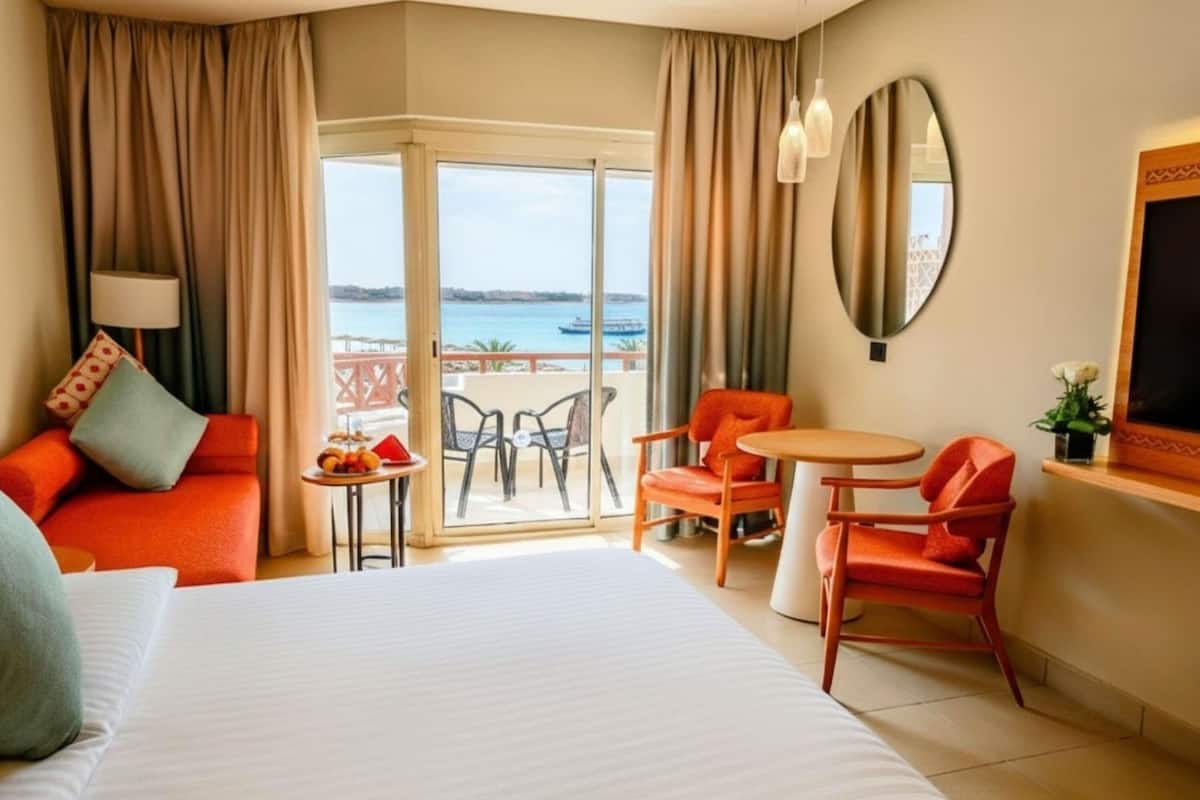 Svit Executive - 1 kingsize-säng - havsutsikt | Minibar, värdeförvaringsskåp på rummet och strykjärn/strykbräda