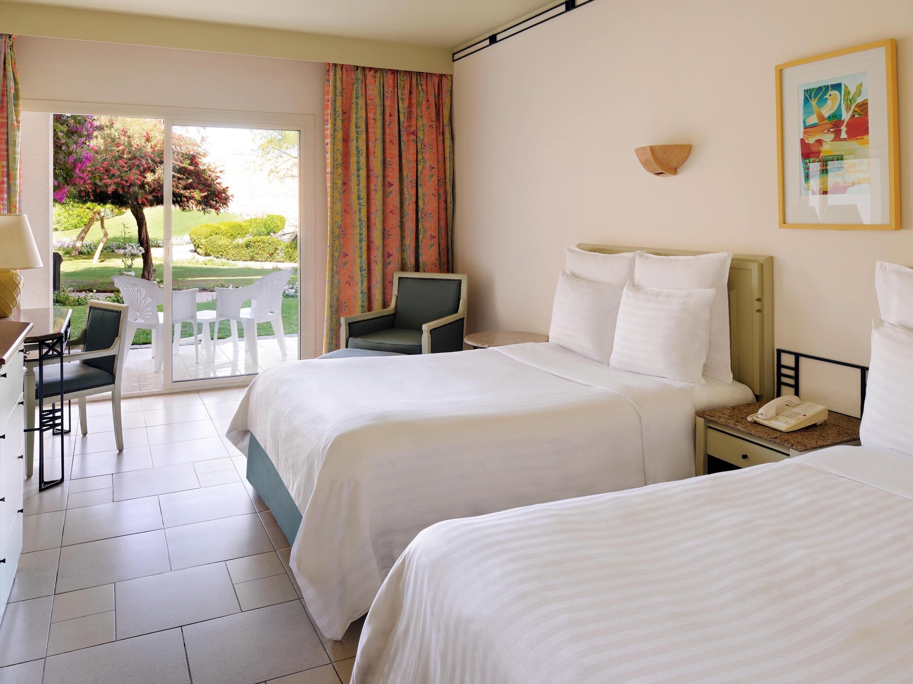 Standard Room, 2 Queen Beds, Garden View, Mountainside | Minibar, in-room safe, iron/ironing board, free WiFi