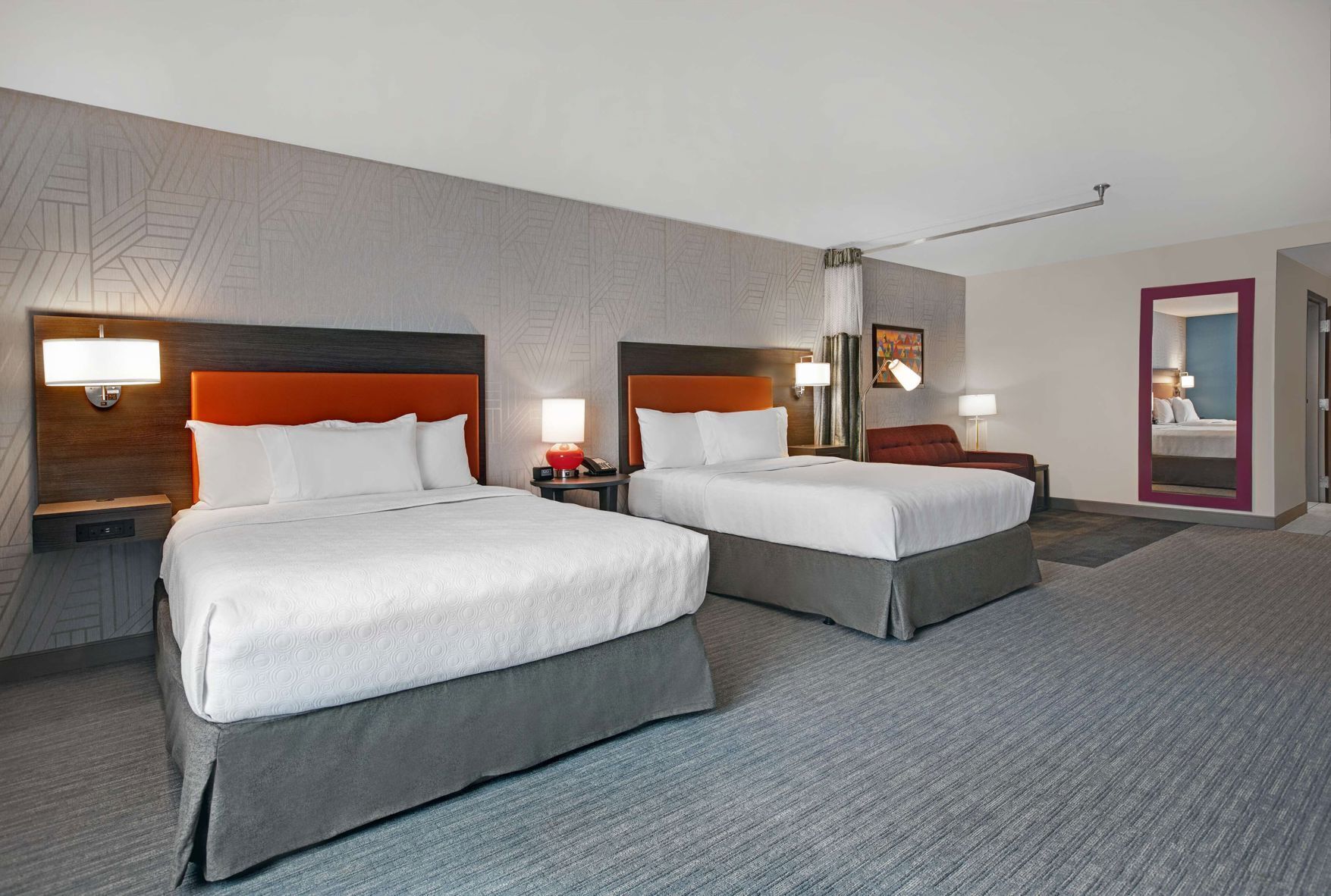 In-room safe, desk, laptop workspace, blackout curtains