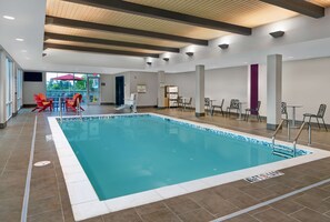 Indoor pool, open 7:00 AM to 10:00 PM, sun loungers