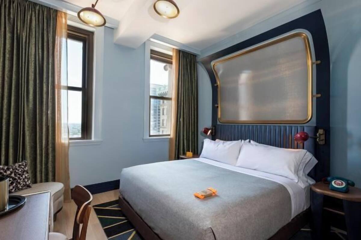 In-room safe, desk, laptop workspace, blackout drapes