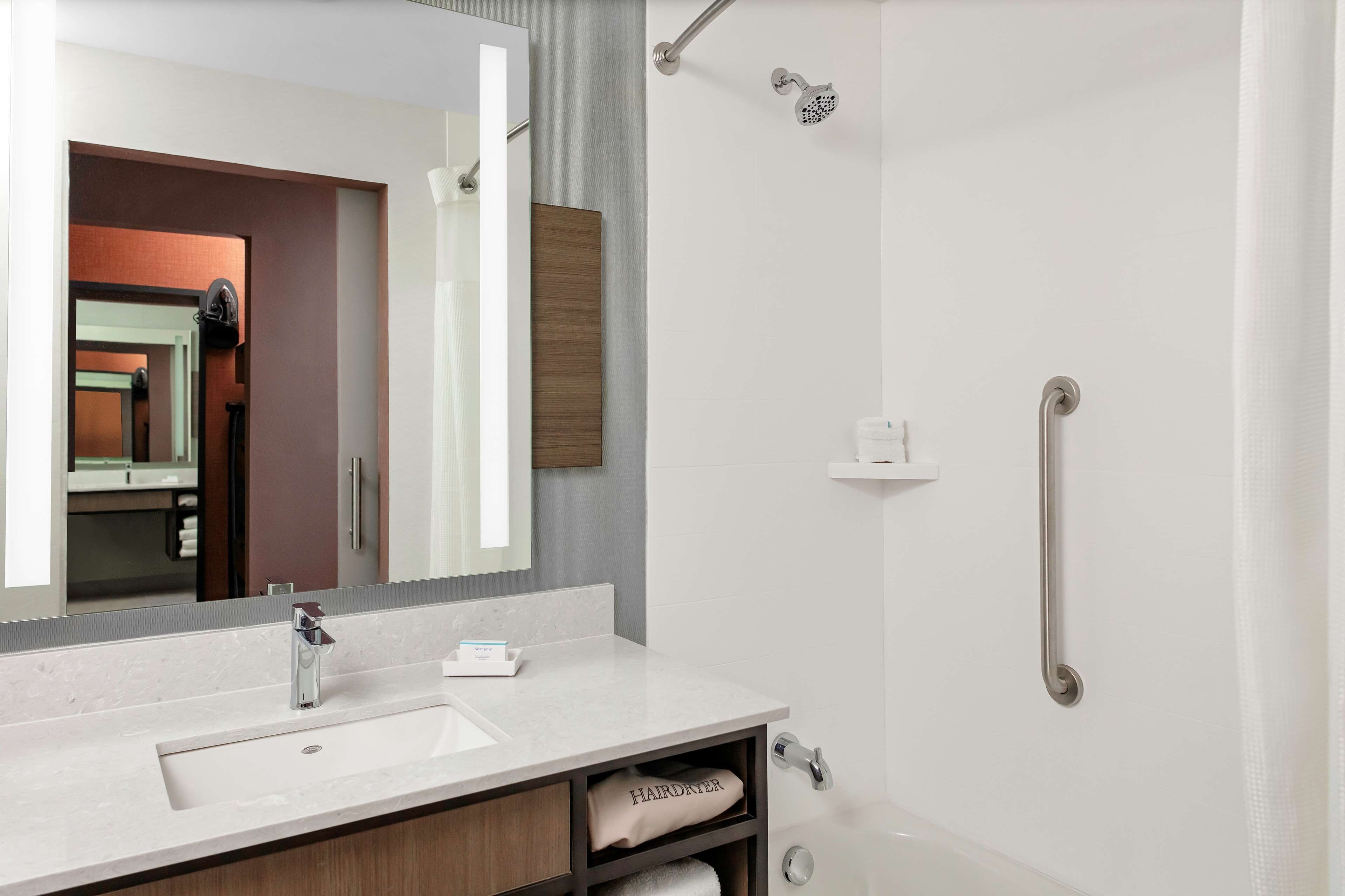 free toiletries, hair dryer, towels, soap