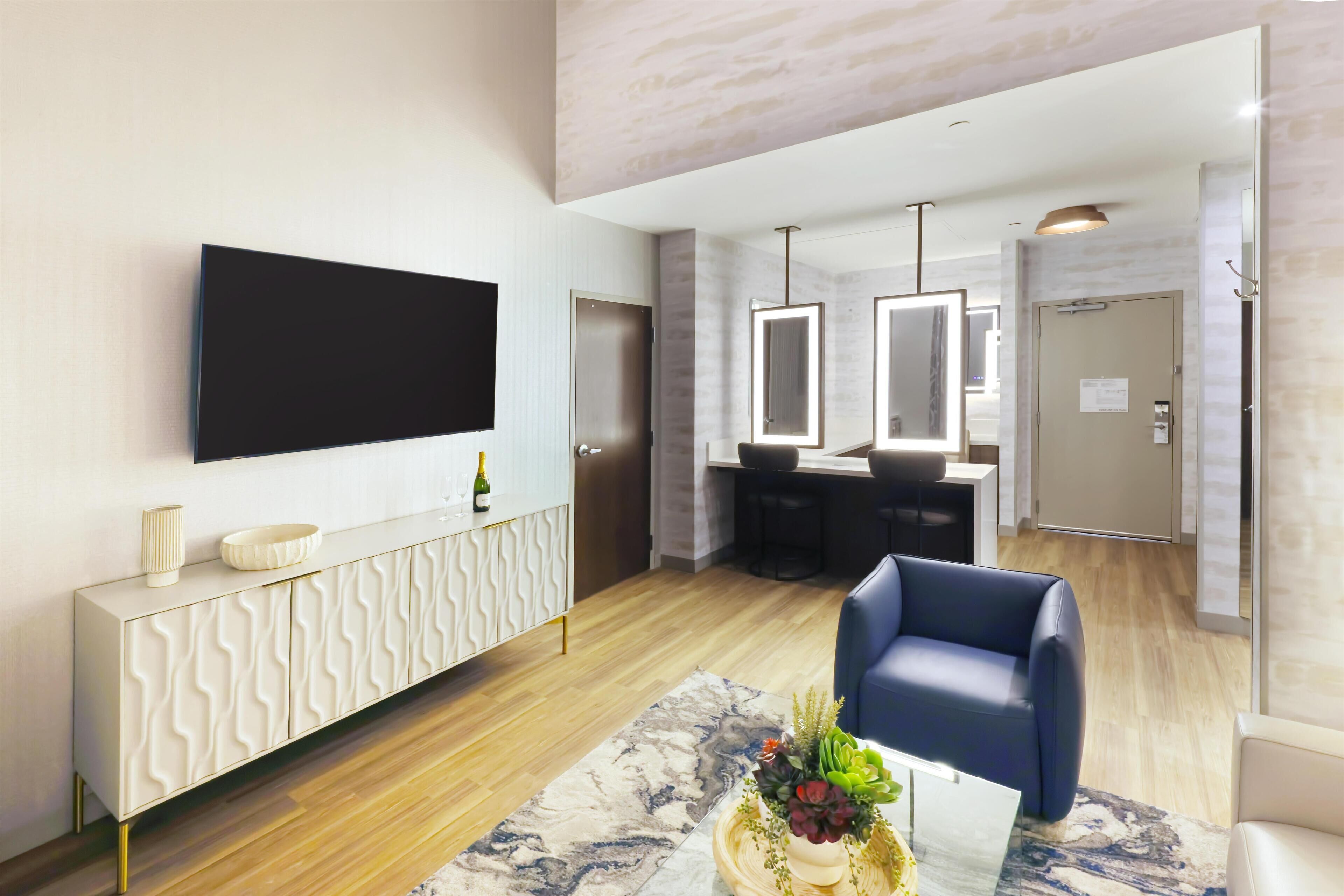 55-inch Smart TV with cable channels, TV, Netflix