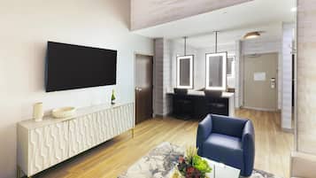 55-inch Smart TV with cable channels, TV, Netflix