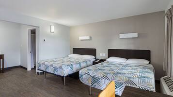 Desk, free WiFi, bed sheets