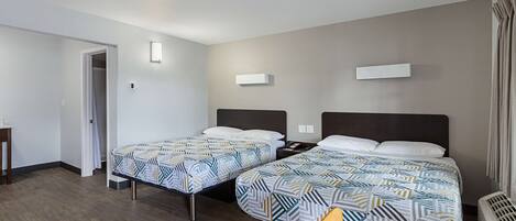 Desk, free WiFi, bed sheets