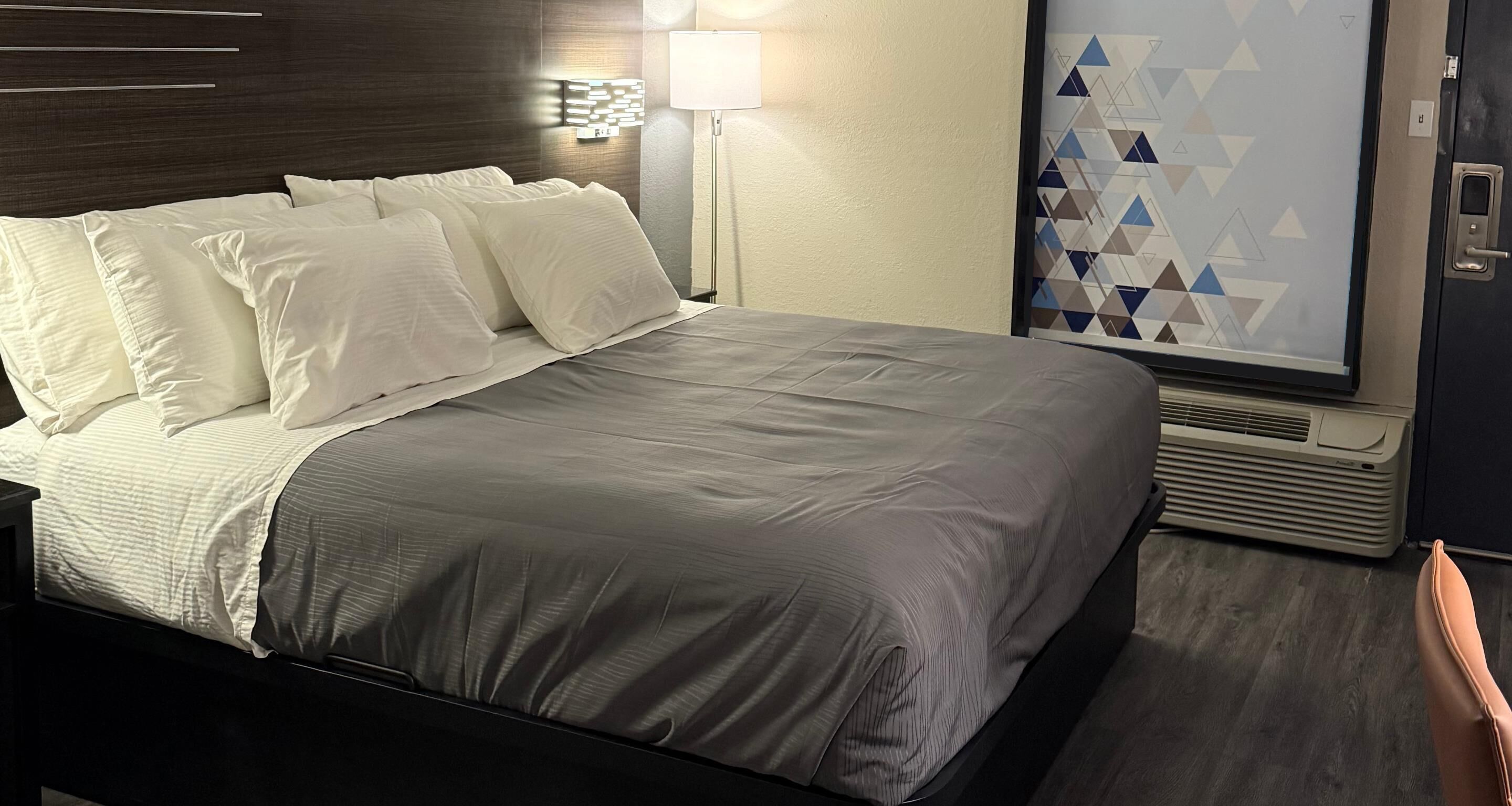 Egyptian cotton sheets, premium bedding, down duvets, desk