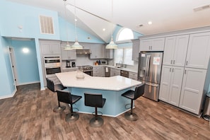 Private kitchen - Semi-Oceanfront, Ocean Views, Private Pool, Rec Room, Hot Tub, OS5F, On Island Time (Corolla)