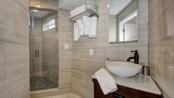 Hair dryer, towels