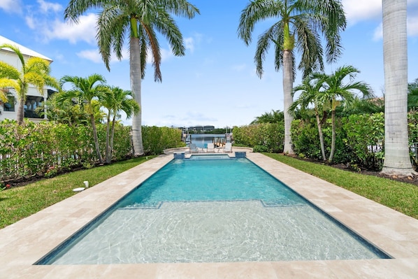 A heated pool