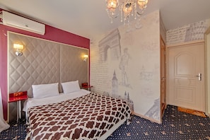 1 bedroom, desk, laptop workspace, iron/ironing board