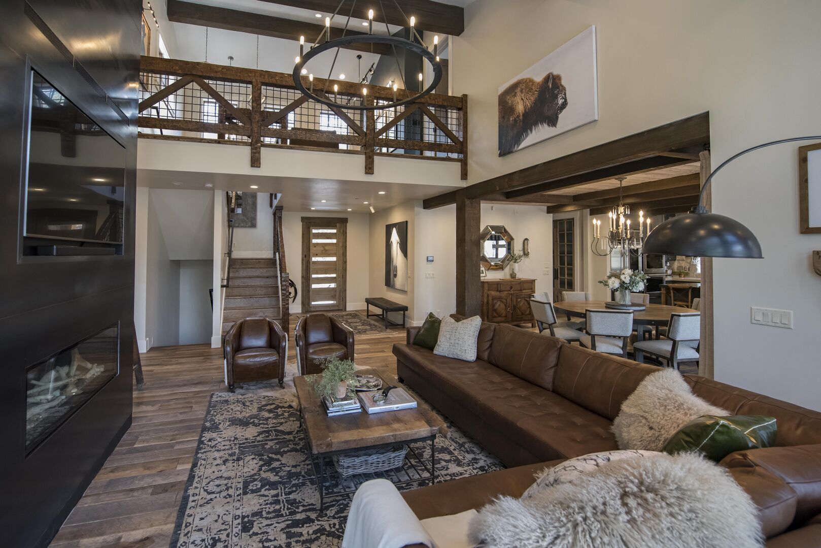 Télévision, cheminée